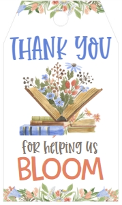 School Teacher Appreciation Books Favor Tag: School Teacher Appreciation Week Books