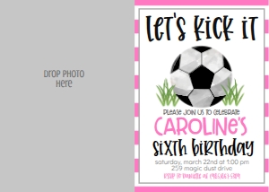 Birthday Soccer GS2 Photo Invite: Birthday Soccer GS2