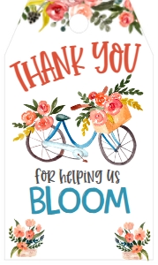 School Teacher Appreciation Bloom 2 Favor Tag: School Teacher Appreciation Week Bloom 2