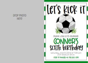 Birthday Soccer GS1 Photo Invite: Birthday Soccer GS1