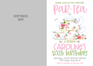 Birthday Par-Tea Photo Invite: Birthday Par-Tea