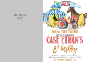 Birthday Fair Petal Pull Photo Invite: Birthday Fair Petal Pull Invite