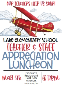 School Teacher Appreciation Airplane Luncheon: School Teacher Appreciation Week Airplane