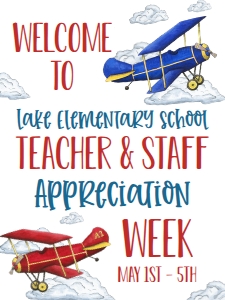 School Teacher Appreciation Airplane Sign 18x24: School Teacher Appreciation Week Airplane
