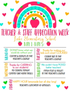 School Teacher Appreciation Week Apple Rainbow: School Teacher Appreciation Week Apple Rainbow