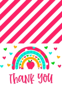 School Teacher Appreciation Week Apple Rainbow Thank You: School Teacher Appreciation Week Apple Rainbow