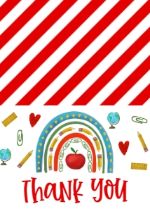 School Teacher Appreciation Week Supplies Rainbow Thank You: Graduation Kindergarten Supplies Rainbow