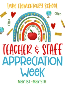 School Teacher Appreciation Week Supplies Rainbow Sign 18x24: School Teacher Appreciation Week Supplies Rainbow