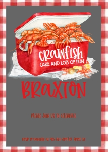Birthday Crawfish Boil Ice Chest design preview
