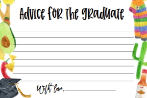 Graduation Fiesta Border Advice Card: Graduation Fiesta Border