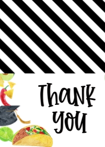 Graduation Fiesta Border Thank You Card: Graduation Fiesta Border