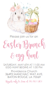Easter Brunch Egg Hunt Text Invite: Easter Brunch Egg Hunt