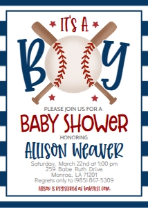 Baby Shower Baseball Bat X: Baby Shower Baseball Bat X
