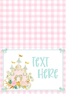 Birthday Princess Castle Pink Gingham Food Tent: Birthday Princess Castle Pink Gingham