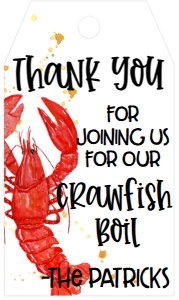 Crawfish Boil FH Favor Tag: Crawfish Boil FH
