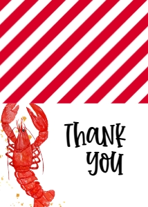Crawfish Boil FH Thank You Card: Crawfish Boil FH