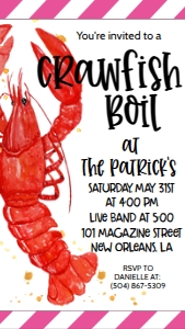 Crawfish Boil FH Text Invite: Crawfish Boil FH