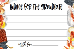 Graduation Border Craw Boil Advice Card: Graduation Border Craw Boil
