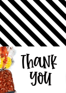 Graduation Border Craw Boil Thank You Card: Graduation Border Craw Boil
