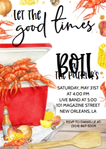 Crawfish Boil Let the Good Times design preview