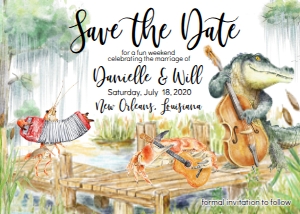 Save the Date NOLA Bayou Band Swamp: Save the Date NOLA Bayou Band Swamp