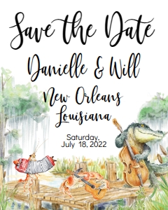 Save the Date NOLA Bayou Band Swamp Welcome Sign: Save the Date NOLA Bayou Band Swamp
