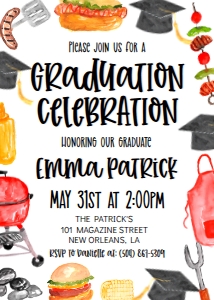 Graduation BBQ Border V2: Graduation BBQ Border V2