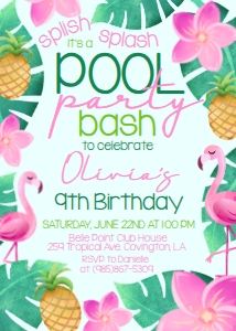 Birthday Luau Pool Party: Birthday Luau Pool Party