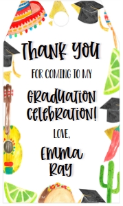 Graduation Fiesta Border V2 Favor Tag: Graduation Fiesta Border V2