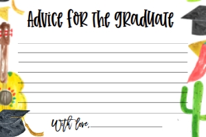 Graduation Fiesta Border V2 Advice Card: Graduation Fiesta Border V2