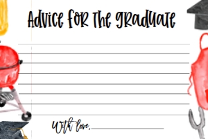 Graduation BBQ Border V2 Advice Card: Graduation BBQ Border V2