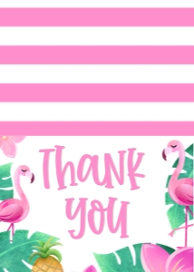 Birthday Aloha Luau Thank You Card: Birthday Aloha Luau