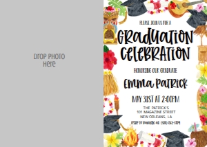 Graduation Luau Photo Invite: Graduation Luau