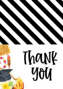 Graduation Luau Thank You Card: Graduation Luau