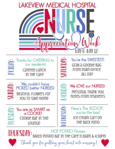 Nurse Appreciation Week Rainbow 7 day: Nurse Appreciation Week Rainbow 7 day