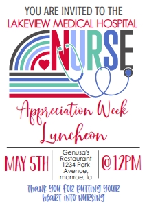 Nurse Appreciation Week Rainbow Luncheon: Nurse Appreciation Week Rainbow 7 day