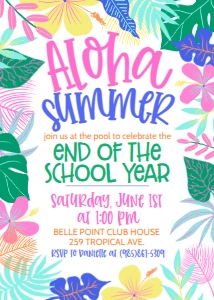 End of School Party Luau: End of School Party Luau