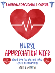 Nurse Appreciation Week Heart Sign 18x24: Nurse Appreciation Week Heart 7 day