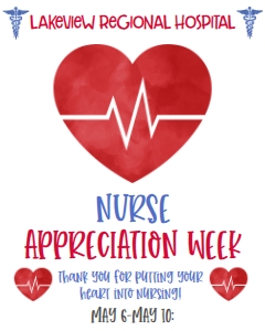 Nurse Appreciation Week Heart Sign 8x10: Nurse Appreciation Week Heart 7 day