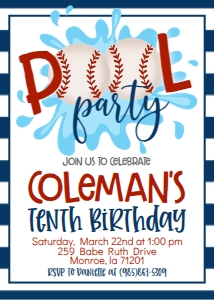 Birthday Baseball Pool Party V2: Birthday Baseball Pool Party V2