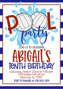Birthday Volleyball Pool Party: Birthday Volleyball Pool Party