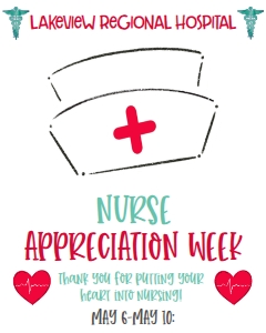 Nurse Appreciation Week Hat Sign 8x10: Nurse Appreciation Week Hat 7 day