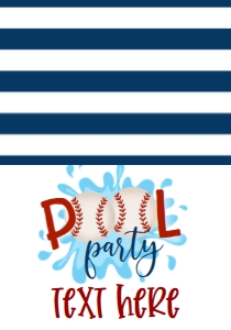 Birthday Baseball Pool Party V2 Food Tent: Birthday Baseball Pool Party V2