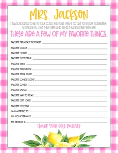 School Teacher Favorite Things Pink Lemons: School Teacher Appreciation Week Pink Lemon Weekly Itinerary