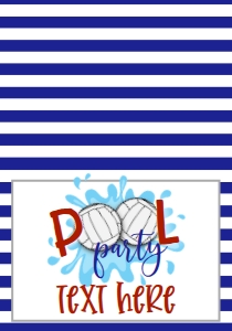 Birthday Volleyball Pool Party Food Tent: Birthday Volleyball Pool Party