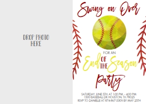Softball End Of Season Party Photo Invite: Softball End of Season Party