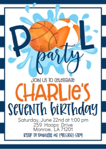 Birthday Basketball Pool Party V3: Birthday Basketball Pool Party V3