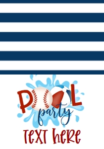 Birthday Baseball Pool Party V3 Food Tent: Birthday Baseball Pool Party V3