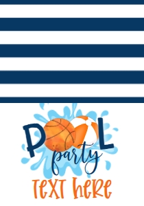 Birthday Basketball Pool Party V3 Food Tent: Birthday Basketball Pool Party V3