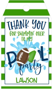 Birthday Football Pool Party V3 Favor Tag: Birthday Football Pool Party V3